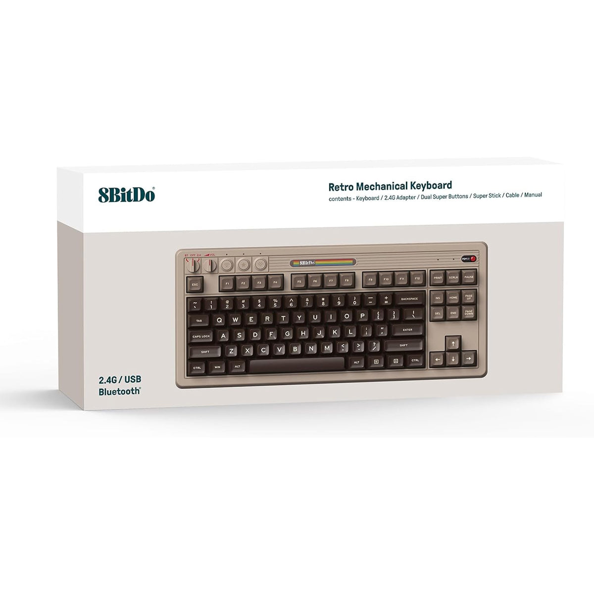 8BitDo Retro Mechanical Keyboard N Edition with AZERTY layout, retro gaming design