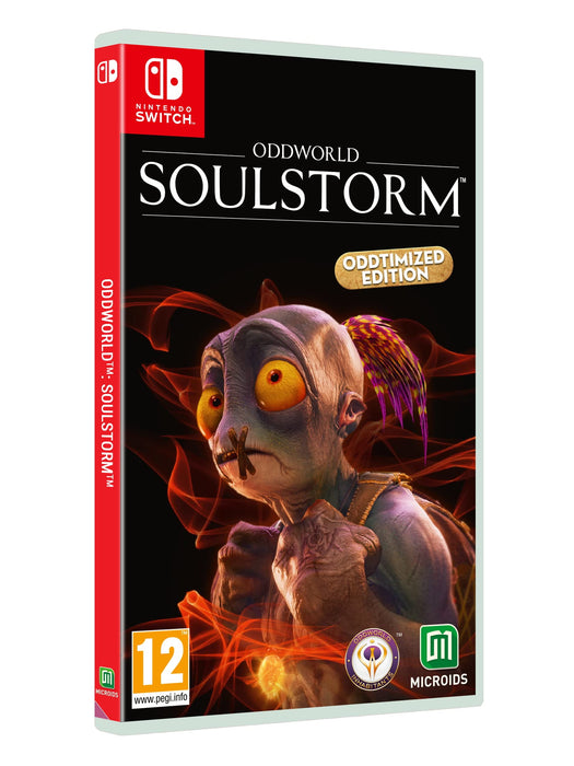 Oddworld: Soulstorm Limited Oddition Nintendo Switch dobozborító és fémdoboz