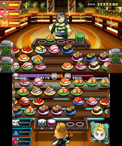 Sushi Striker: The Way of Sushido (Nintendo 3DS) – játékkép 2