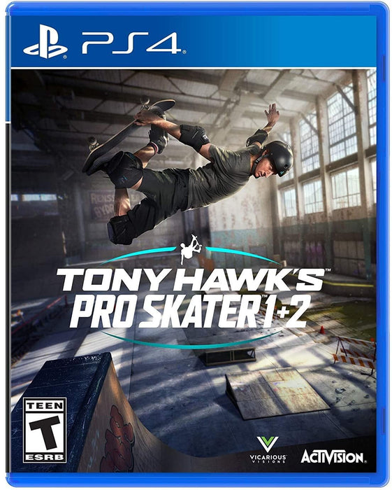 Tony Hawk's Pro Skater 1 + 2 PlayStation 4 game box art