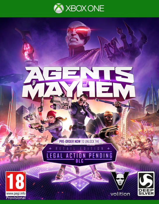 Agents of Mayhem Day One Edition Xbox One game box