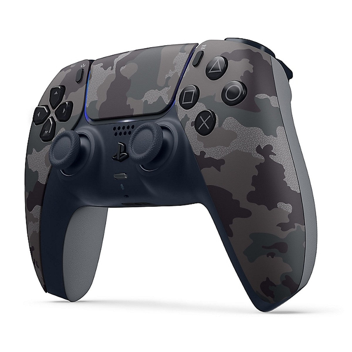 DualSense Wireless Controller – Grey Camouflage (PlayStation 5) – angled view