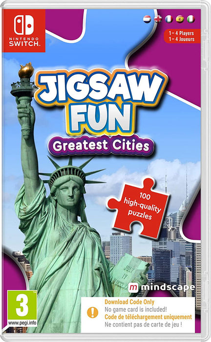 Jigsaw Fun: Greatest Cities Nintendo Switch code in a box front cover