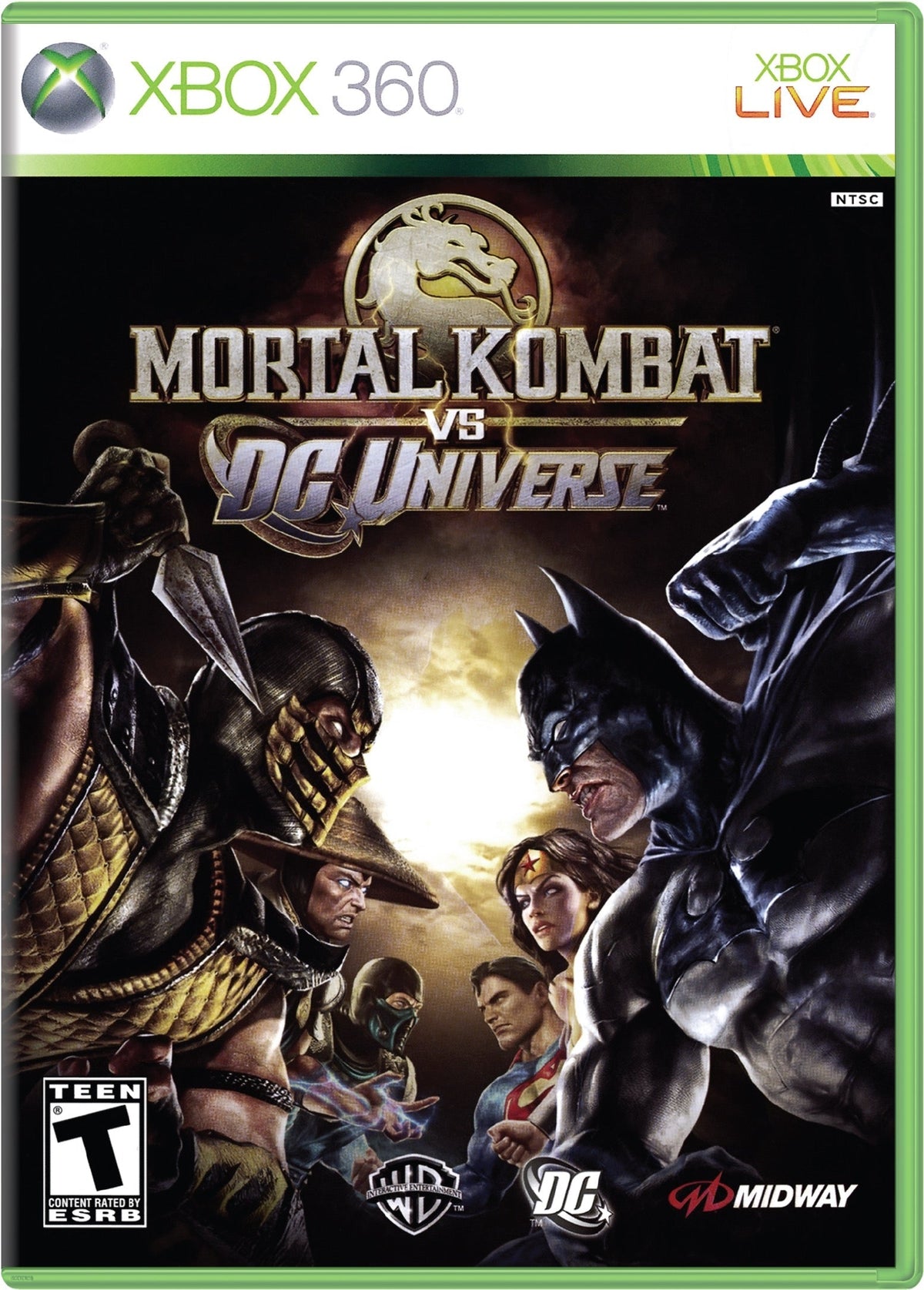 Mortal Kombat vs. DC Universe Xbox 360 game box art