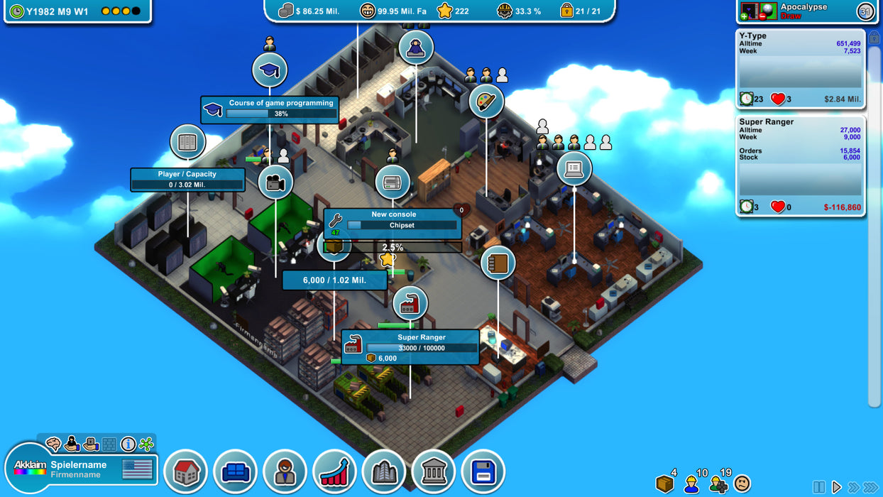 Mad Games Tycoon (PlayStation 4) – játékkép 1