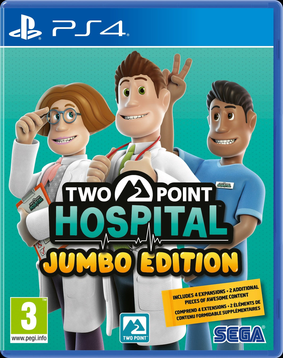 Two Point Hospital Jumbo Edition PlayStation 4 borító