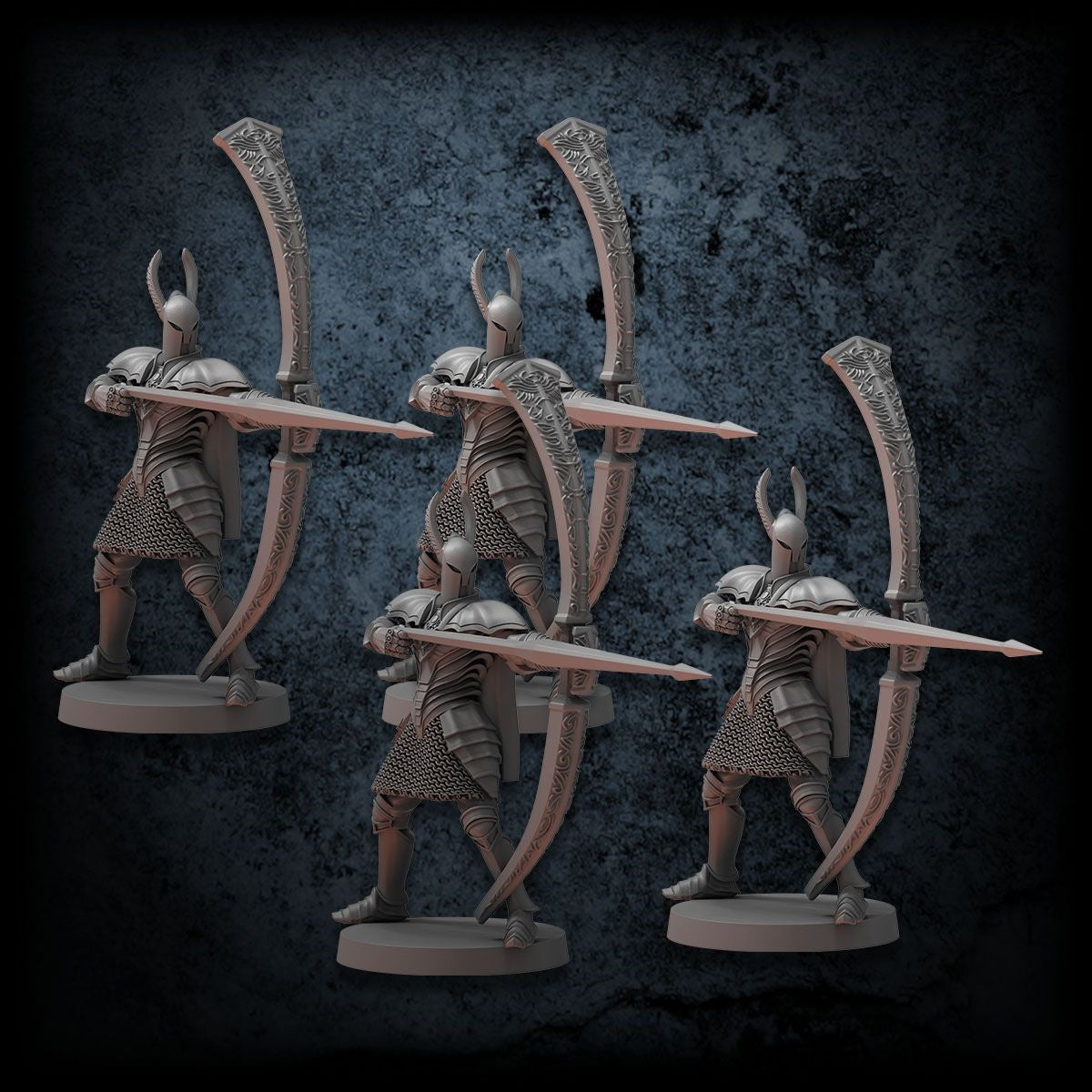 Dark Souls: The Roleplaying Game Silver Knight Greatbowmen miniatűr szett doboza – Steamforged, 1. hullám 2. szám