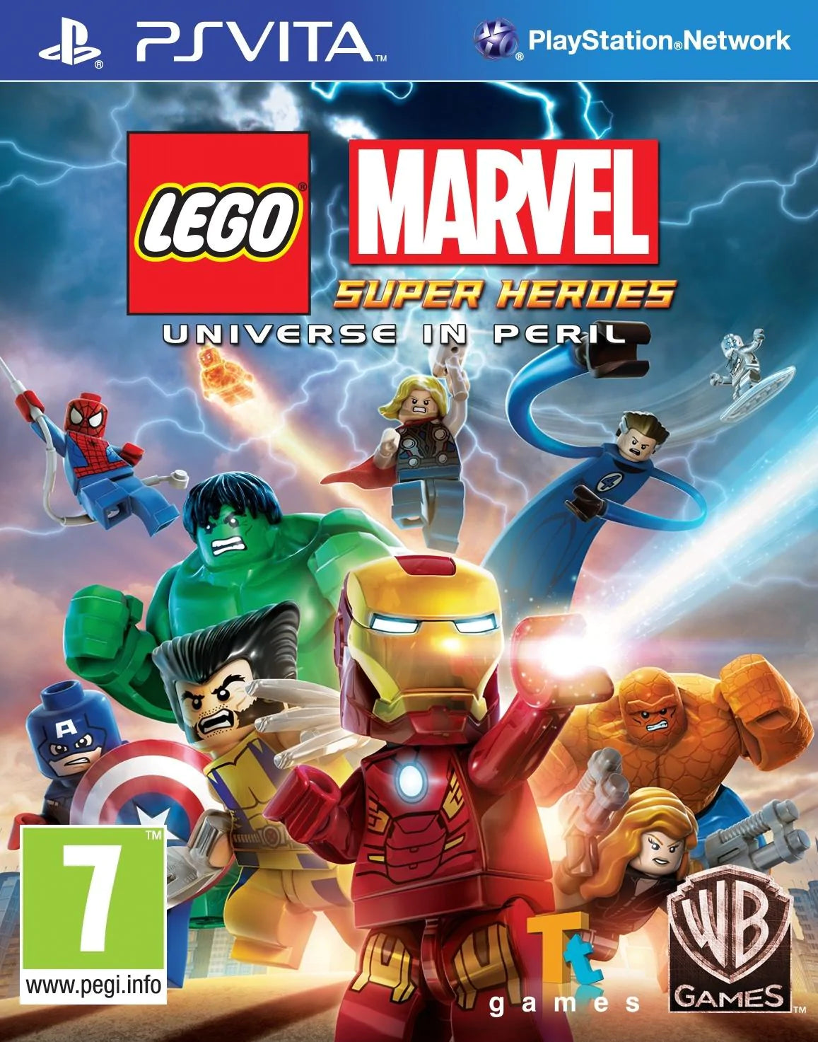 LEGO Marvel Super Heroes Universe in Peril PlayStation Vita játék doboza – északi kiadás