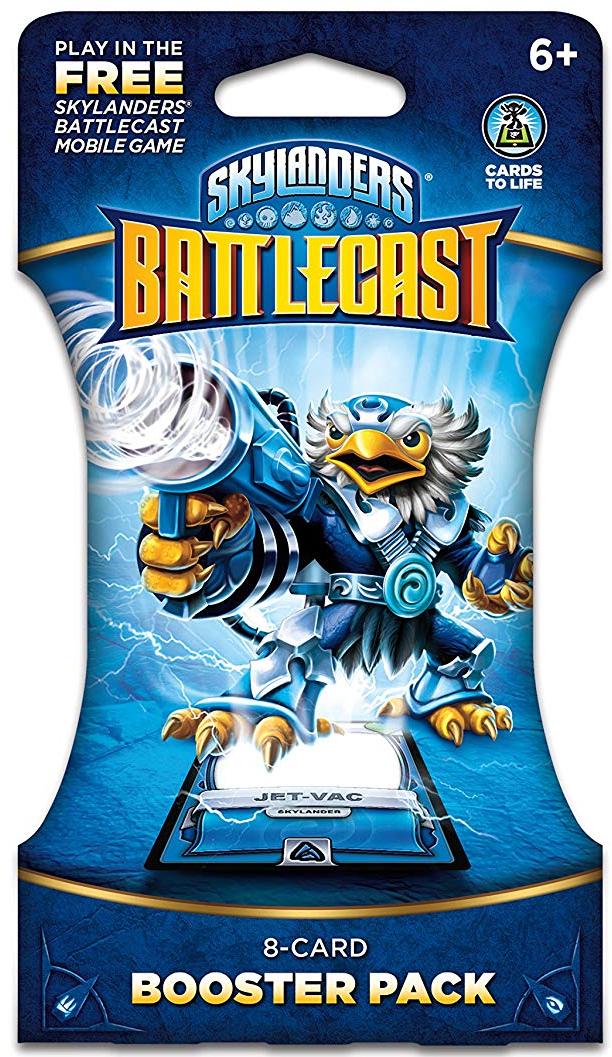 Skylanders Battlecast Booster Pack Jet-Vac borítóval – 8 lapos kártyacsomag