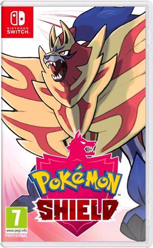Pokémon Shield Nintendo Switch játék doboza Zamazentával