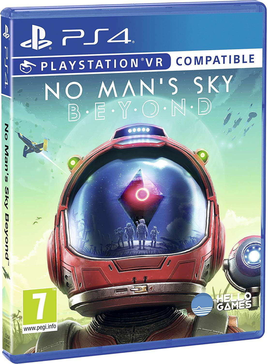No Man's Sky Beyond PS4 játék doboza – angol/arab/portugál/francia borító