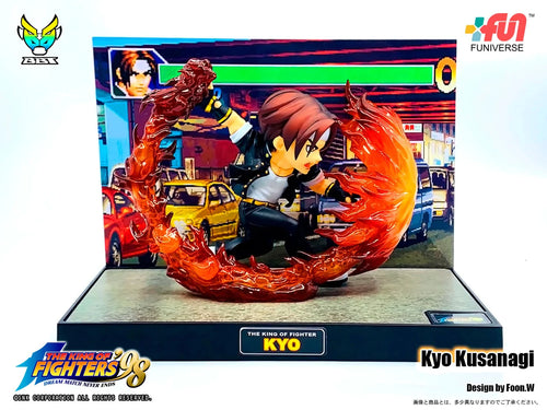 BigBoysToys T.N.C. KOF01 Kyo Kusanagi előre festett PVC figura LED-es kiállítási talapzattal
