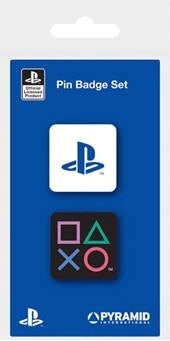 Pyramid International PlayStation Shapes zománc kitűző szett – logó és gombszimbólumok