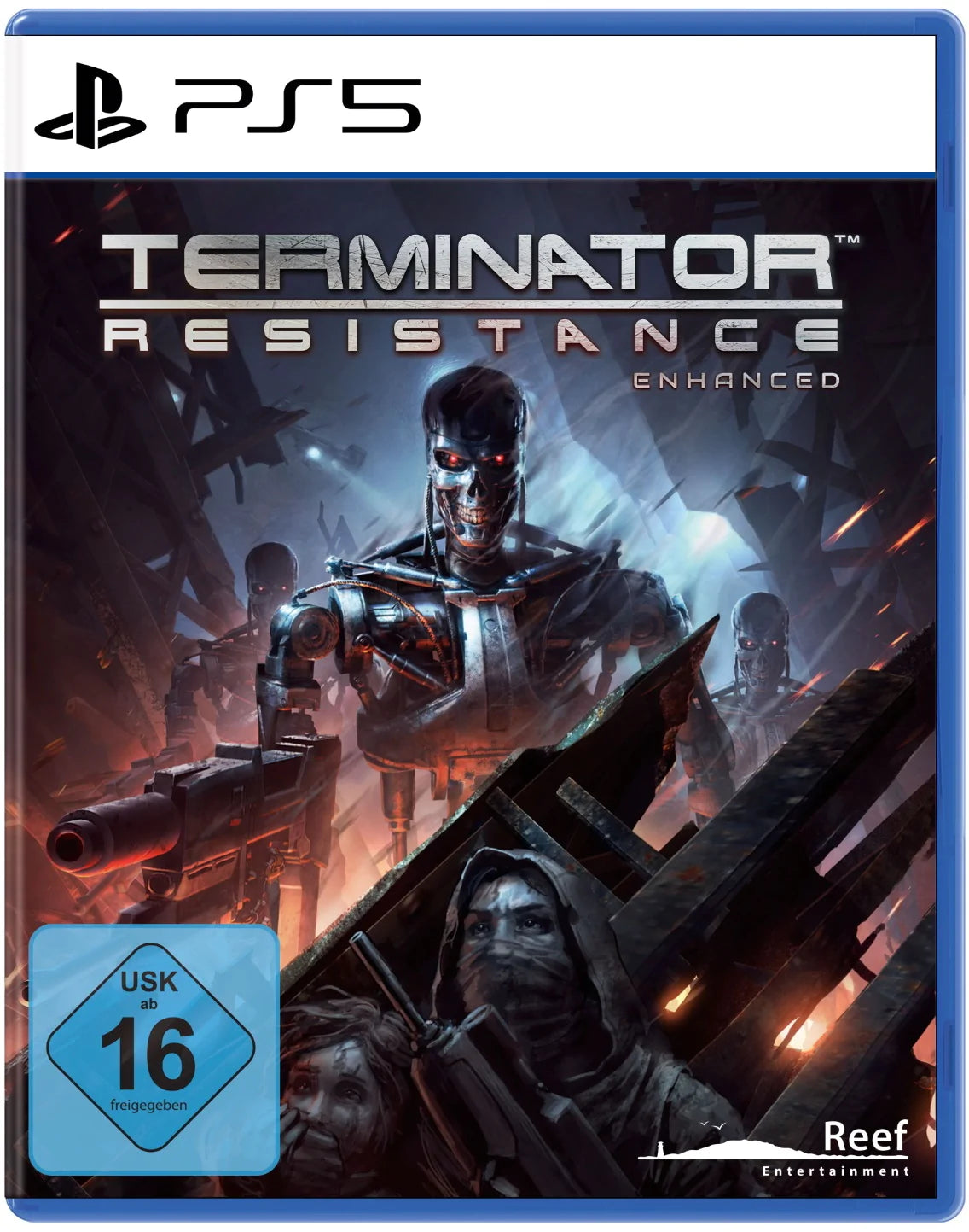 Terminator: Resistance Enhanced PlayStation 5 játék borítója (német)